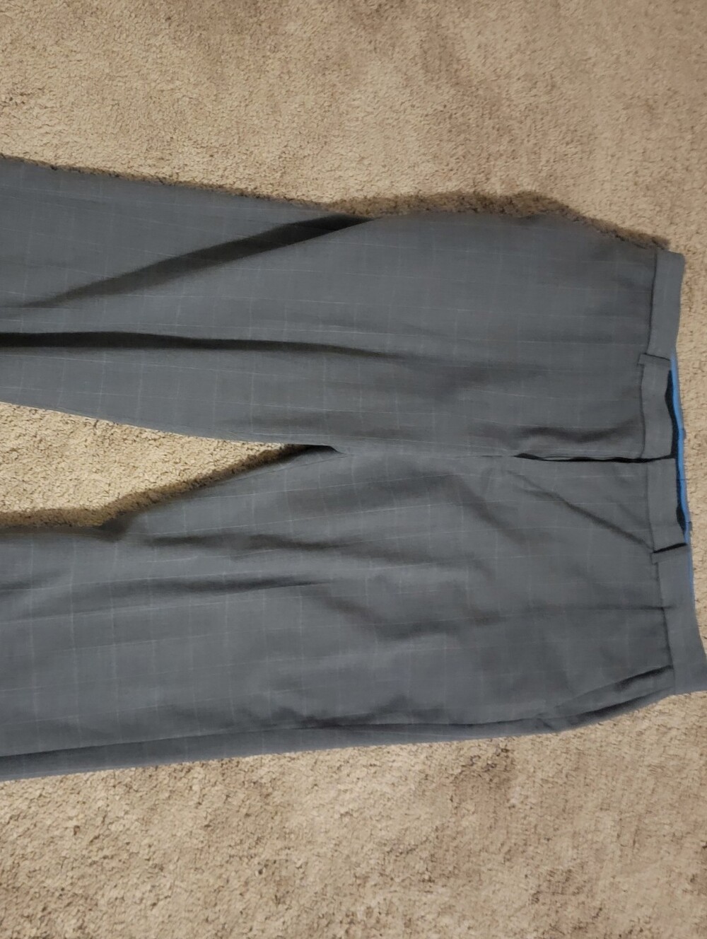 Axist Charcoal Plaid Men's Dress Pants - Smooth Formal Trousers